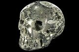Polished Pyrite Skull With Pyritohedral Crystals #96330-1